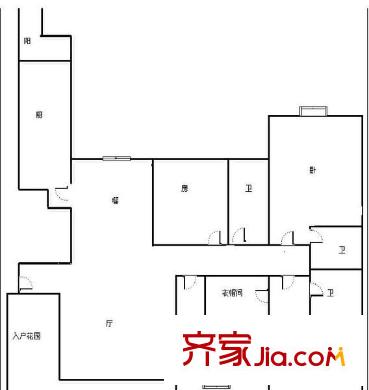瀚林華府 4室 戶型圖