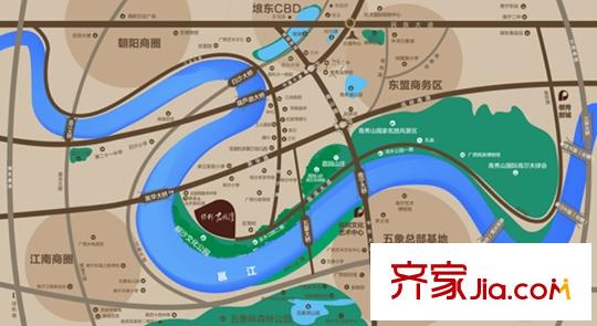 保利君悅灣區(qū)位圖