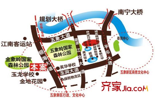 啟美新城區(qū)位圖