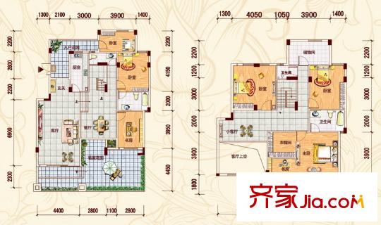 金菲豪園3號樓1、2、3單元101號房（復(fù)式） 7室3廳4衛(wèi)1廚