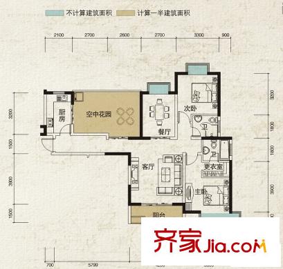 潤華?尚城街區(qū)4-6#/16#/19#樓B1、B4戶型 2室2廳2衛(wèi)1廚