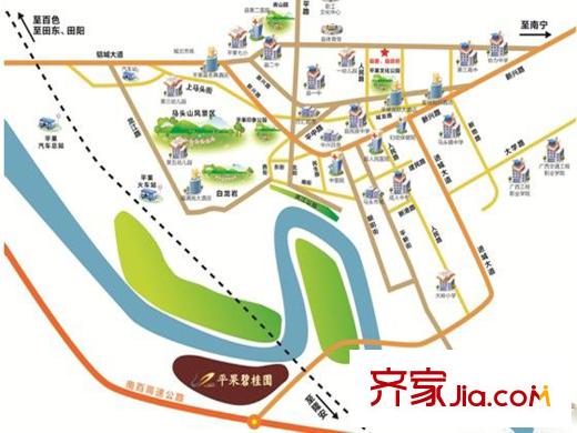 平果碧桂園區(qū)位圖