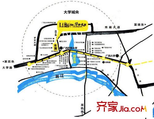 同人學府大道交通圖
