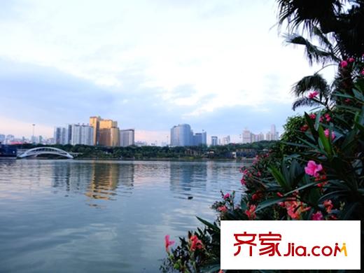 龍光君御華府民歌湖-花與水