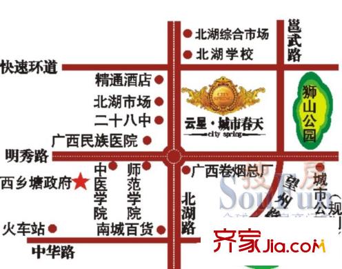 云星城市春天交通圖