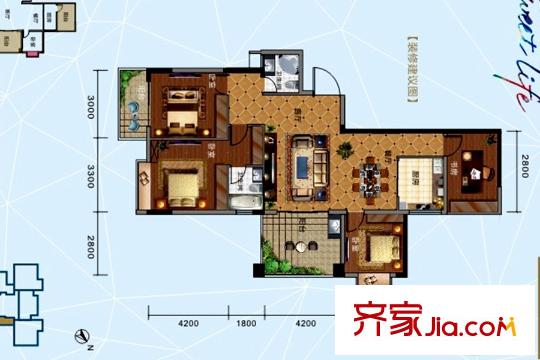 嘉印象05戶型 4室2廳2衛(wèi)1廚