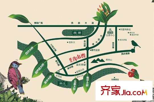 盛天青山郡區(qū)位圖