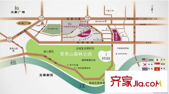 恒大蘋果園區(qū)位圖
