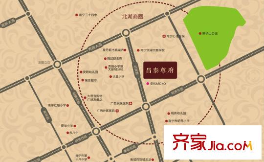 昌泰尊府交通圖