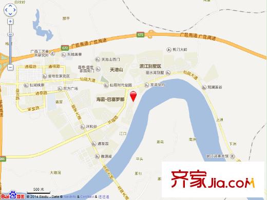 仙葫半島別墅山莊交通圖
