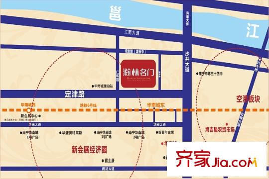 瀚林名門區(qū)位圖