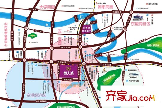 恒大城區(qū)位圖