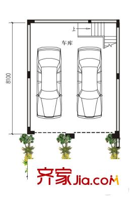 銘德樸墅15-21#F戶型車庫 7室2廳6衛(wèi)1廚