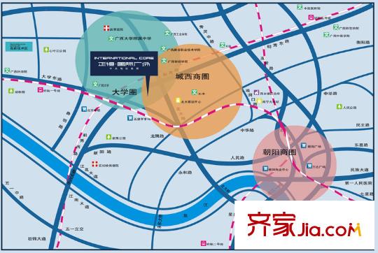 正恒國際廣場區(qū)位圖