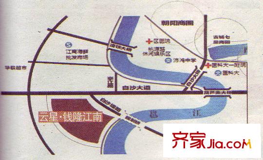 云星錢隆江南區(qū)位圖