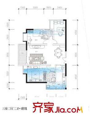水岸都市觀潮A05/B05 3室2廳2衛(wèi)1廚