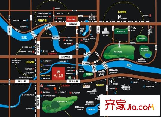 南寧恒大名都交通圖