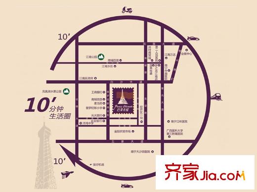 巴黎香醍區(qū)位圖2