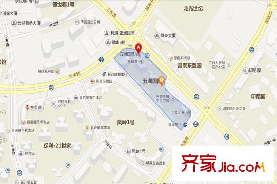 五洲國(guó)際地理位置圖