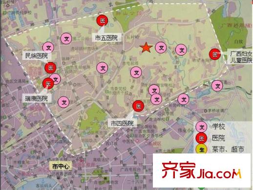 保利山水怡城配套圖醫(yī)療配套示意圖