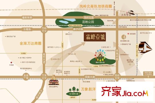 霖峰壹平方米區(qū)位圖