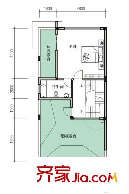 銘德樸墅15-21#F戶型4層 7室2廳6衛(wèi)1廚