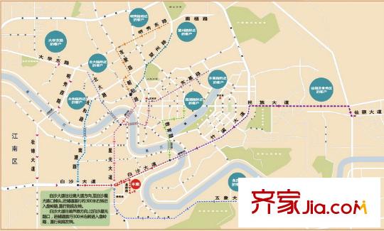 云星錢隆江南交通圖