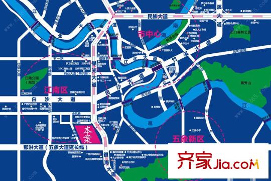 玫瑰園幸福灣區(qū)位圖