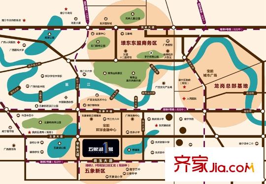 寶能五象湖1號區(qū)位圖