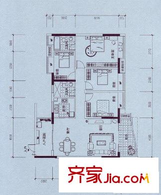 藍山上城10號樓5-18層03戶型4室2廳2衛(wèi)135.22平方米 4室2廳2衛(wèi)1廚