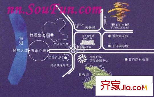 藍山上城交通圖