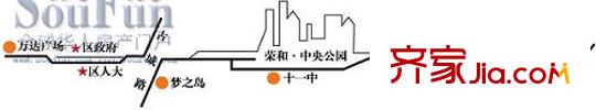 榮和中央公園交通圖區(qū)位圖