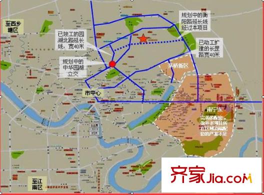 保利山水怡城配套圖規(guī)劃路示意圖