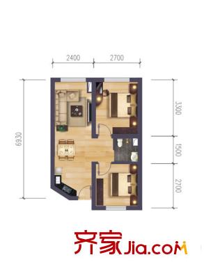 順隆公館19戶型 2室2廳1衛(wèi)1廚