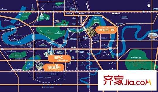 寶能五象湖1號交通圖