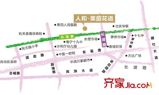 人和萊茵花語區(qū)位圖