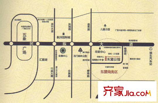 海華東盟公館區(qū)位圖
