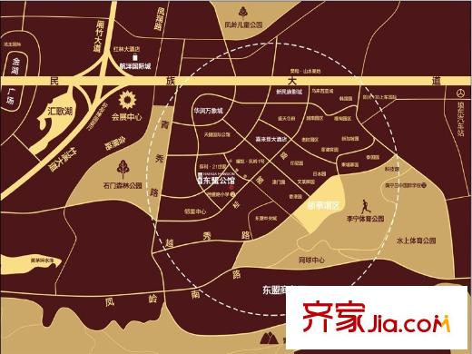 海華東盟公館區(qū)位圖