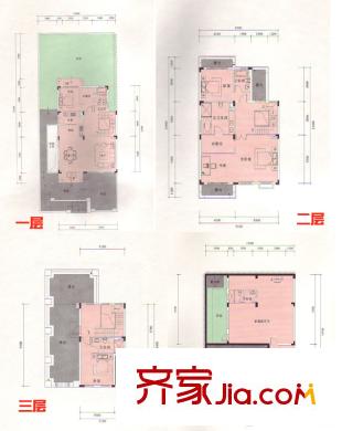 山漸青Q戶型 4室4廳6衛(wèi)2廚