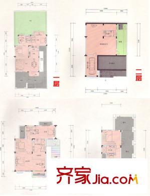 山漸青P戶型 4室4廳6衛(wèi)2廚