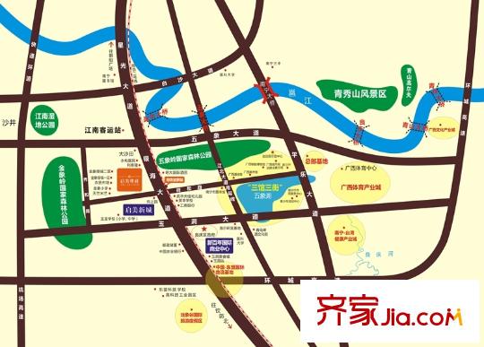 啟美尊府區(qū)位圖