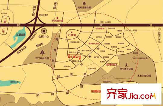 海華東盟公館區(qū)位圖（2012-12-13）