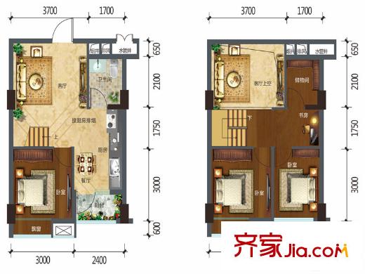 廣源魯班壹號A棟A1戶型 3室2廳1衛(wèi)1廚