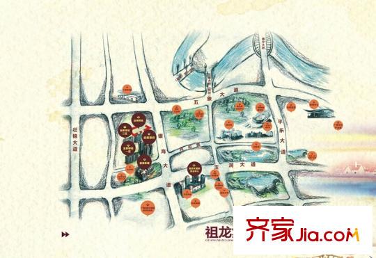 啟美尊府區(qū)位圖