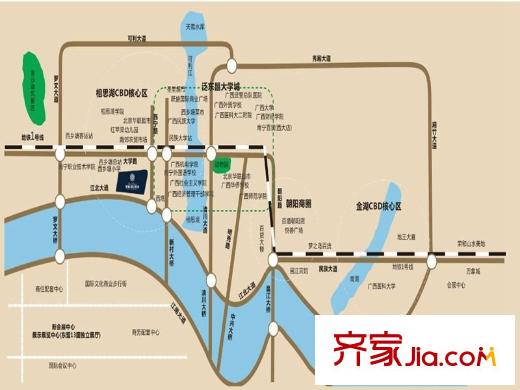 榮和邕江悅府區(qū)位圖