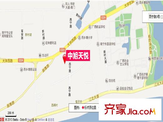 中旭天悅交通圖