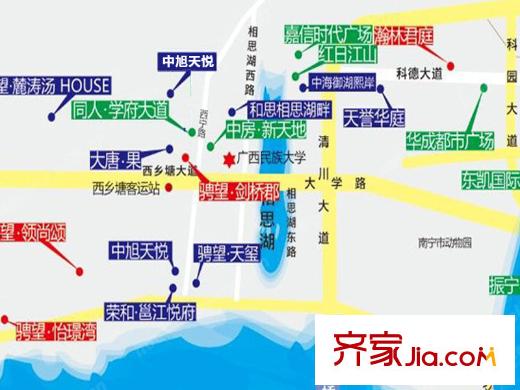 中旭天悅交通圖