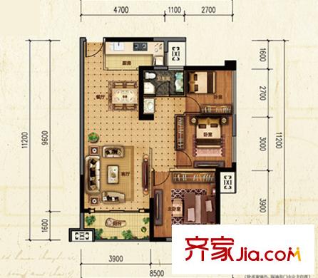 聯(lián)發(fā)尚筑7#樓一單元01/二單元02戶型 3室2廳1衛(wèi)1廚