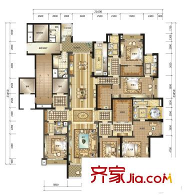 南寧華潤幸福里7號樓418平方米 5室3廳4衛(wèi)1廚