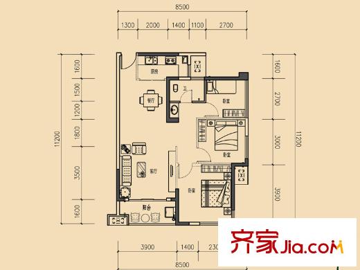 聯(lián)發(fā)尚筑1#樓01、2#樓01/07、3#樓01/07戶型 3室2廳1衛(wèi)1廚
